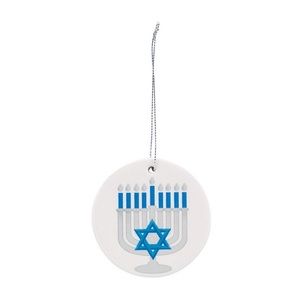 Hanukkah Menorah Ornament Gift Tag nwt Hannukah